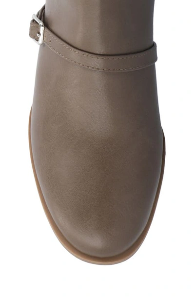 Journee Collection Elettra Tru Comfort Buckle Knee High Boot In Taupe
