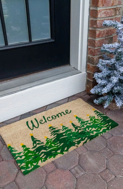 Shop Entryways Winter Fir Doormat In Green