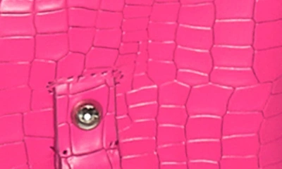 Shop Rebecca Minkoff Lou Croc Embossed Clutch In Cosmic