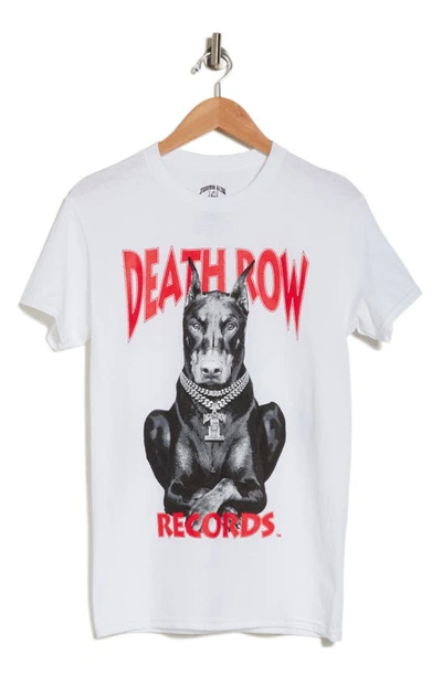 Shop Death Row Records Doberman Chain Graphic T-shirt In White