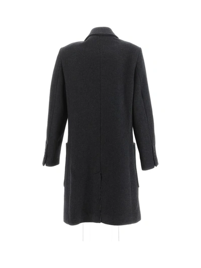 Shop Ami Alexandre Mattiussi Ami Paris Coats In Wool Viscose Canvas Heather Grey