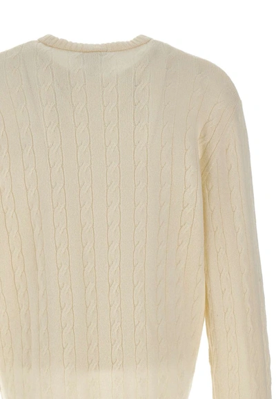 Shop Lacoste Wool Sweater In White