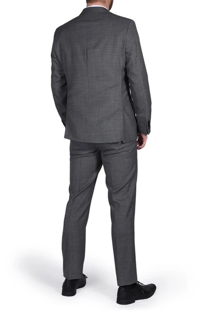 Cricketeer Birdseye Wool Blend Suit In Charcoal