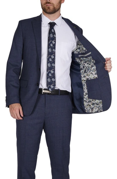Cricketeer Birdseye Wool Blend Suit In Blue