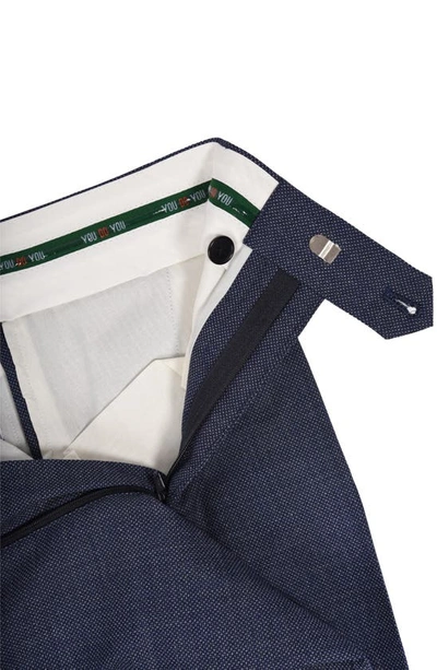 Cricketeer Birdseye Wool Blend Suit In Blue
