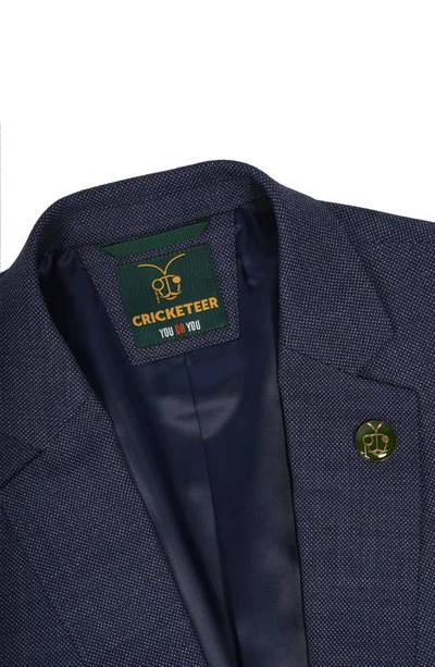 Cricketeer Birdseye Wool Blend Suit In Blue