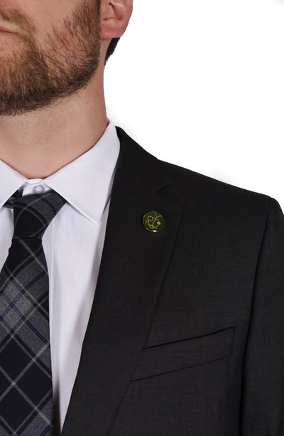 Cricketeer Wool Blend Suit In Charcoal