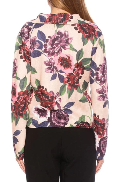Shop Alexia Admor Evander Retro Ruby Notch Neck Tunic Top In Beige Floral