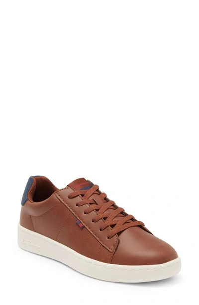 Shop Ben Sherman Hampton Sneaker In Brown/ Navy