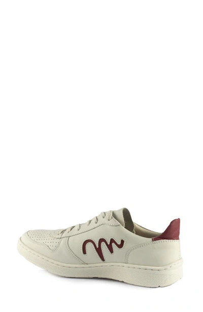 Shop Sandro Moscoloni Perforated Low Top Sneaker In White/ Red