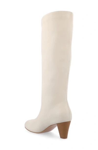 Journee Collection Jovey Tall Boots In Bone