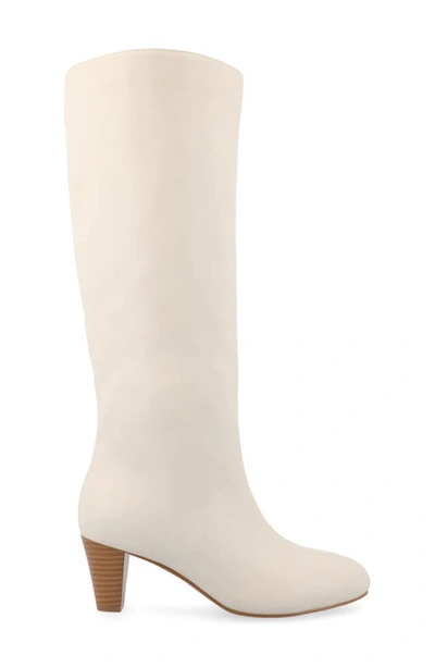 Journee Collection Jovey Tall Boots In Bone