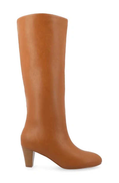 Journee Collection Jovey Tall Boots In Cognac