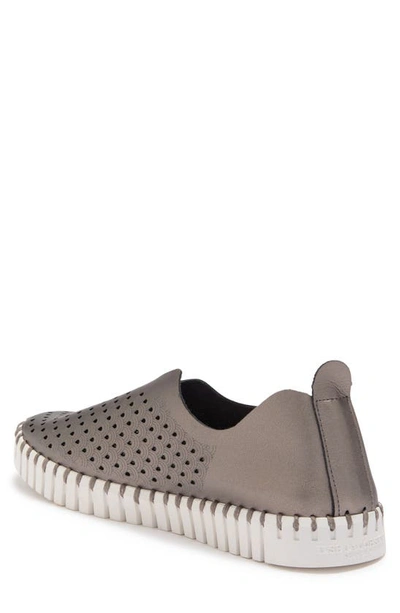 Shop Ilse Jacobsen Tulip 139 Perforated Slip-on Sneaker In Silver