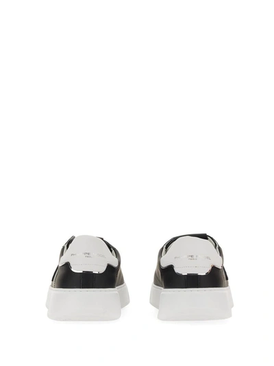 Shop Philippe Model Sneaker Temple Low In Black