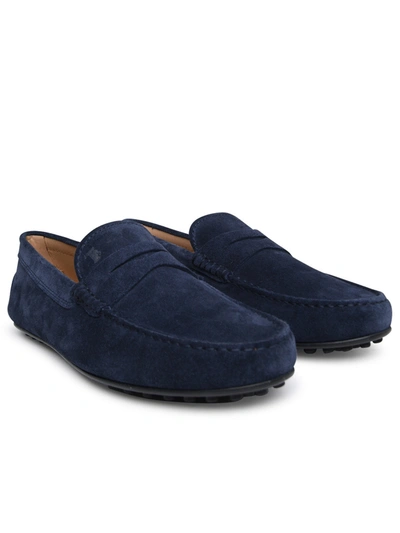 Shop Tod's Man Mocassino City In Blue