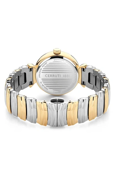 Shop Cerruti 1881 Cerrisi Bracelet Watch, 30mm In Two-tone Silver/ Rose Gold