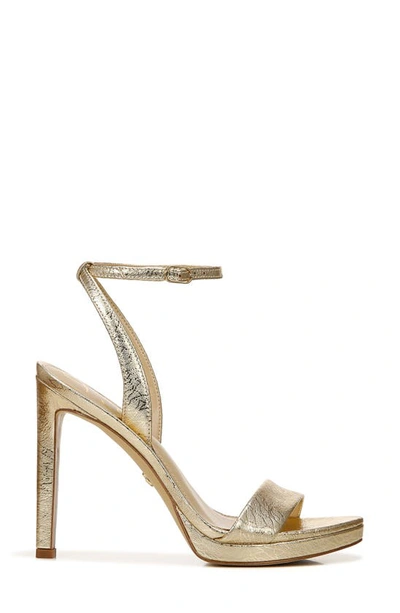 Shop Sam Edelman Jade Ankle Strap Sandal In Gold Leaf