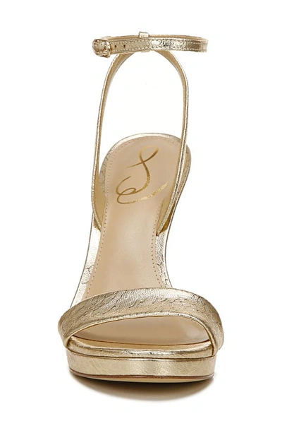 Shop Sam Edelman Jade Ankle Strap Sandal In Gold Leaf