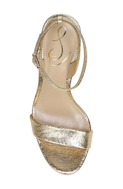 Shop Sam Edelman Jade Ankle Strap Sandal In Gold Leaf