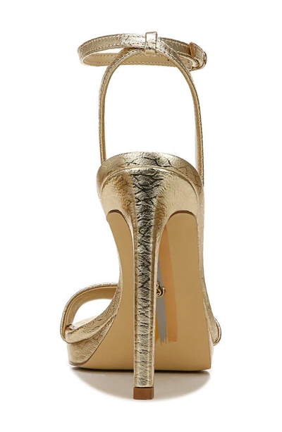 Shop Sam Edelman Jade Ankle Strap Sandal In Gold Leaf