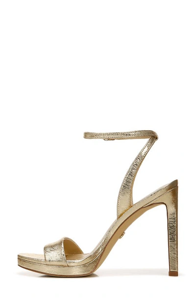 Shop Sam Edelman Jade Ankle Strap Sandal In Gold Leaf