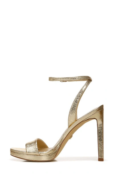 Sam Edelman Jade Ankle Strap Sandal In Gold Leaf