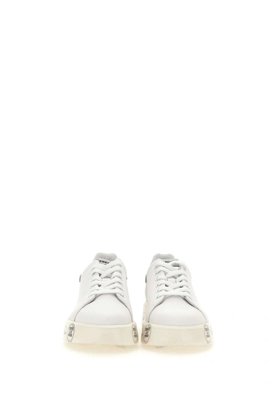Shop Premiata "belle 4903" Leather Sneakers In White