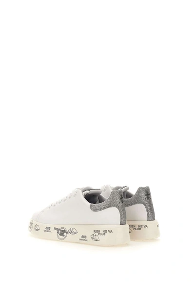 Shop Premiata "belle 4903" Leather Sneakers In White