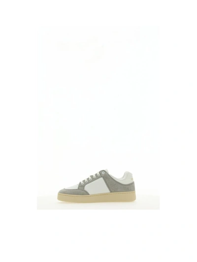 Shop Saint Laurent Sneakers In Blanc Optique/paris