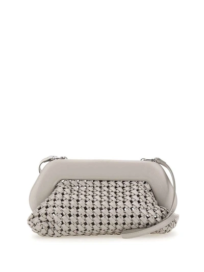 Shop Themoirè "bios Knots" Leather Vegan Clutch Bag In Grey