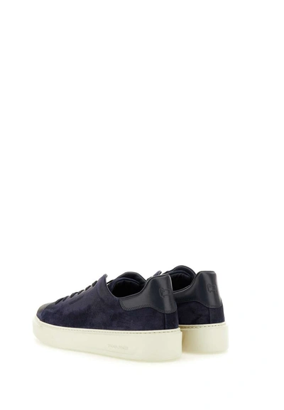 Shop Woolrich "classic Court" Suede Sneakers In Blue