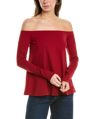 Shop Susana Monaco Off-shoulder Top In Red