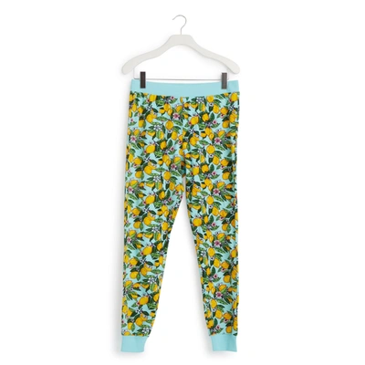 Shop Vera Bradley Cotton Ribbed Jogger Pajama Pants In Yellow