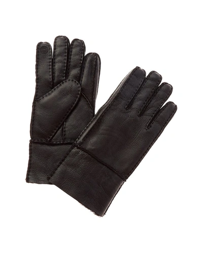 Shop Surell Accessories Shearling-lined Tech Gloves In Black