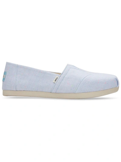 Shop Toms Alpargata Womens Linen Slip On Loafers In Multi