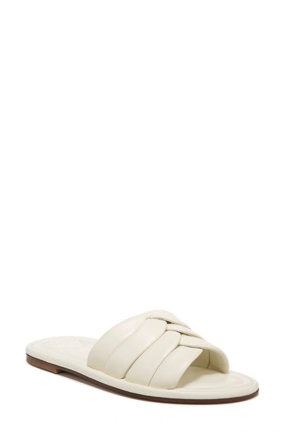 Shop Vince Palmetta Braided Slide Sandal In Marble Cream