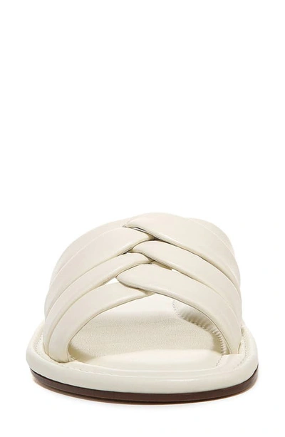 Shop Vince Palmetta Braided Slide Sandal In Marble Cream