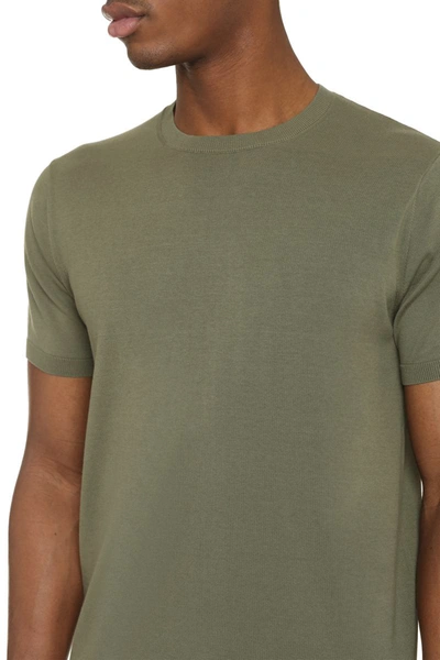 Shop Aspesi Cotton Knit T-shirt In Green