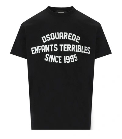 Shop Dsquared2 Cool Fit Enfant Terribles Black T-shirt