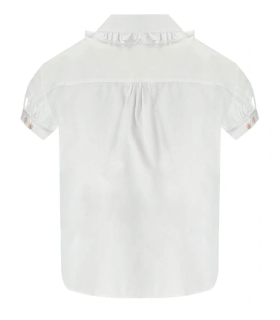 Shop Dsquared2 Little Ruffled White Shirt