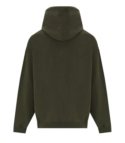 Shop Dsquared2 Loose Fit Military Green Hoodie