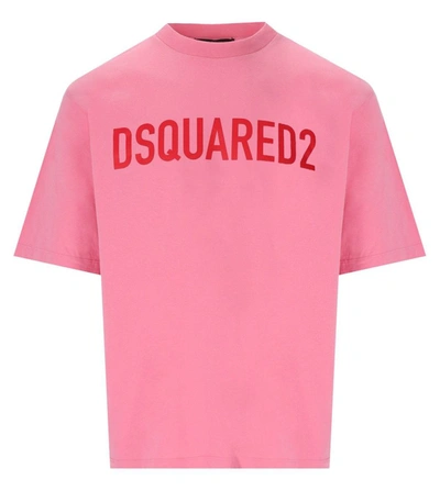 Shop Dsquared2 Pink Loose Fit T-shirt