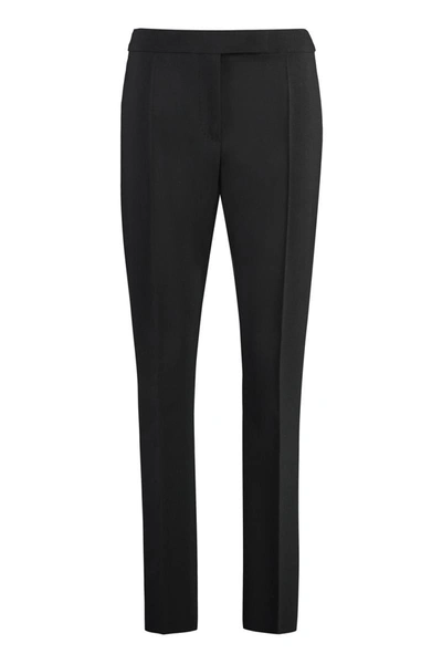 Max Mara Women's Wool Straight-leg Trousers In Black