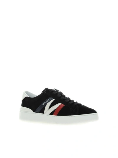 Shop Moncler Sneakers In Black Red