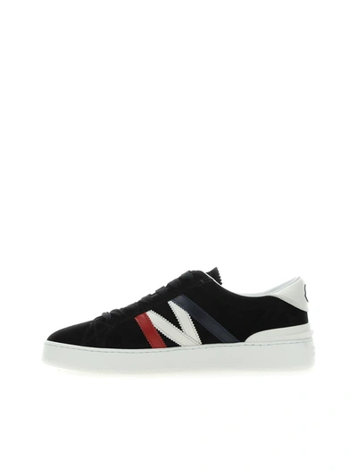 Shop Moncler Sneakers In Black Red