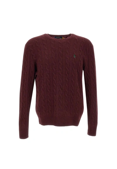 Shop Polo Ralph Lauren "classics" Wool And Cashmere Sweater In Bordeaux