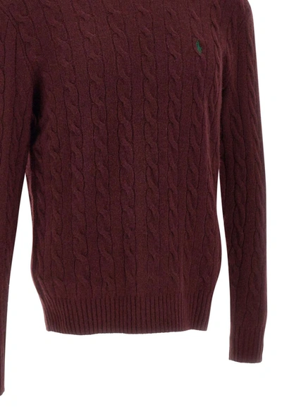 Shop Polo Ralph Lauren "classics" Wool And Cashmere Sweater In Bordeaux