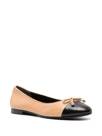 Shop Tory Burch Bow Ballet Shoes In Brown