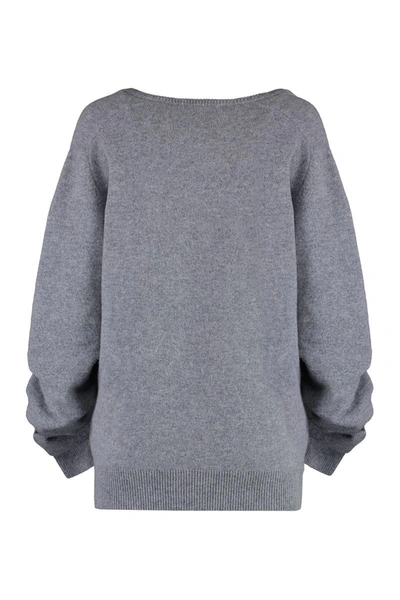 Tory Burch Gathered Sleeves Jumper In Grey